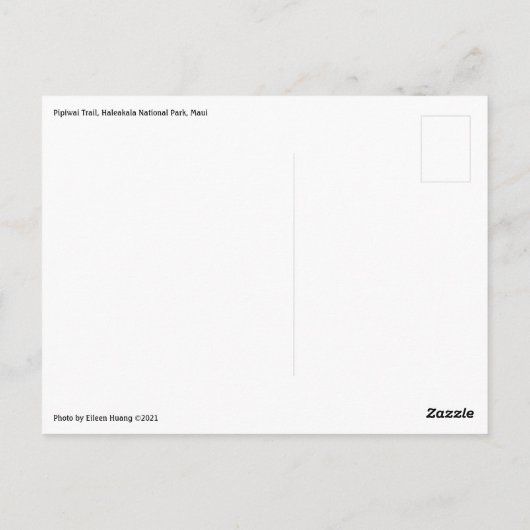 Pipiwai Trail, Nationaal Park Haleakala, Maui Briefkaart (Achterkant)