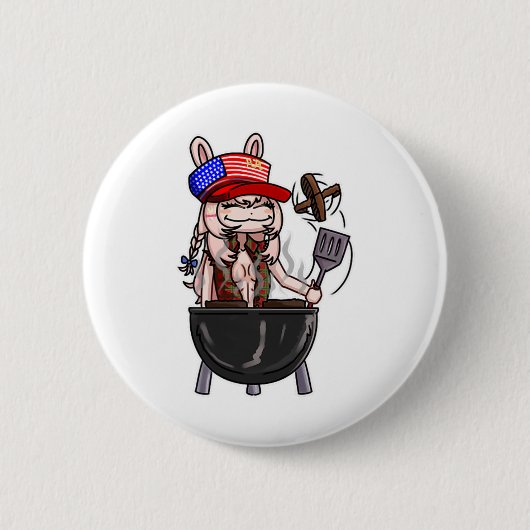 Pipkin Pippa's All American BBQ Ronde Button 5,7 Cm (Voorkant)