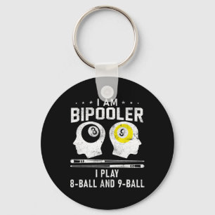 Pipooler Pool Player Pool Cool biljart 8 en 9 L Sleutelhanger