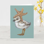 Pippin de plover Folded Wenskaart Kaart (Gele Bloem)