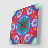 Pippin Kaleidoscope Vierkante Klok (Hoek)
