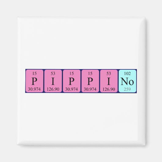 Pippino periodiek tabelnaam magnenet magneet (Voorkant)