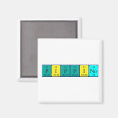 Pippino periodiek tabelnaam magnenet magneet (Voorkant / Achterkant)