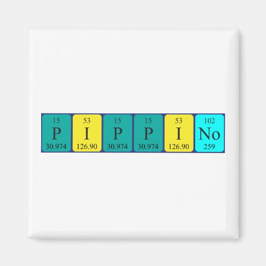 Pippino periodiek tabelnaam magnenet magneet (Voorkant)