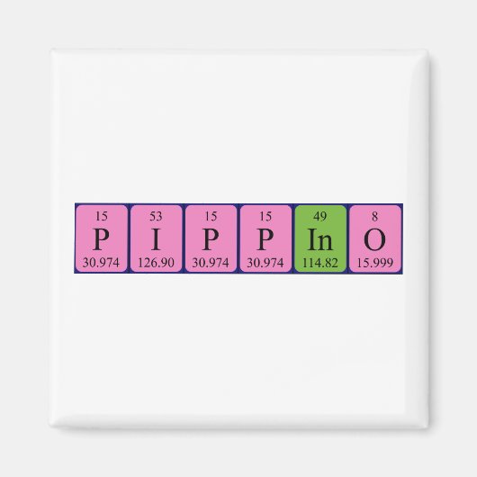 Pippino periodiek tabelnaam magnenet magneet (Voorkant)