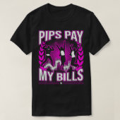 Pips betaal mijn rekeningen grappig voor ex stock t-shirt (Design voorkant)