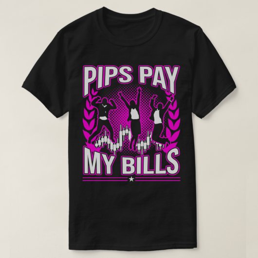 Pips betaal mijn rekeningen grappig voor ex stock t-shirt (Design voorkant)