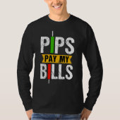 Pips Betalen Mijn Bills Blockchain Crypto Trader T-shirt (Voorkant)
