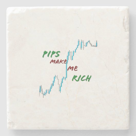 PIPS MAKEN ME RIJK STENEN ONDERZETTER (Voorkant)