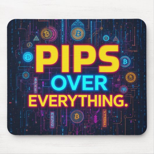 Pips Over Everything - Het volkslied van de Forex  Muismat (Voorkant)