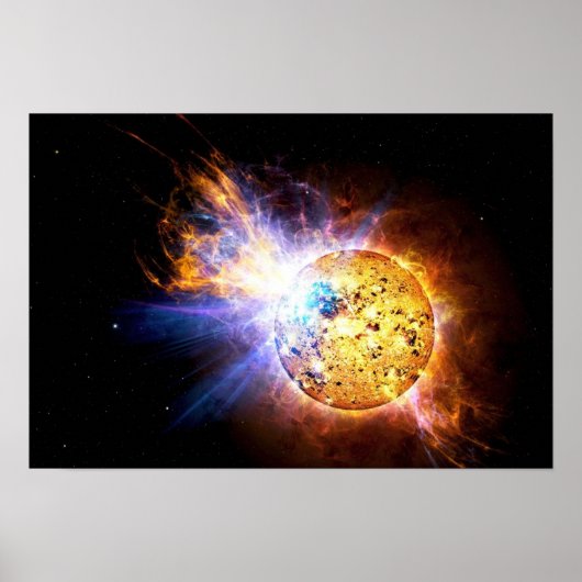 Pipsqueak Star Unleashes giant Flare NASA Poster (Voorkant)