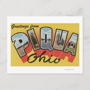 Piqua, OhioLarge Letter ScenesPiqua, OH Briefkaart