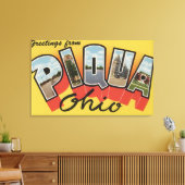 Piqua, OhioLarge Letter ScenesPiqua, OH Canvas Afdruk (Insitu (Woonkamer))