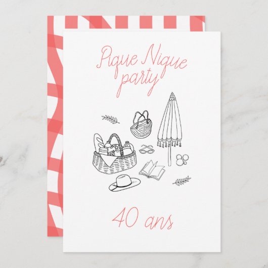 Pique Nique Kaart (Voorkant / Achterkant)