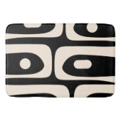 Piquet Mid Century Modern Abstract Pattern Black Badmat (Voorkant)