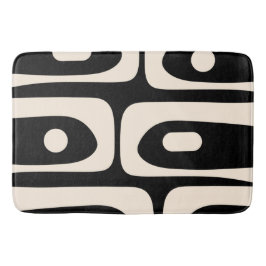 Piquet Mid Century Modern Abstract Pattern Black Badmat