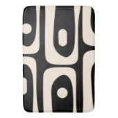 Piquet Mid Century Modern Abstract Pattern Black Badmat (Voorkant Verticaal)