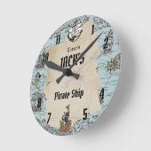 -piraat-anchor-naautical-Boy Bedroom Ronde Klok (Hoek)