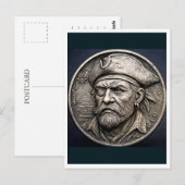 Piraat. Ansichtkaart Briefkaart (Voorkant / Achterkant)