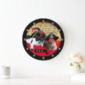 PIRAAT ANTISCHE ANTIA PIRATE TREASUS MAPS GROTE KLOK (Huis)