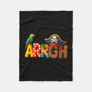 Piraat arrgh papegaai schedel hoed avontuur stijl fleece deken