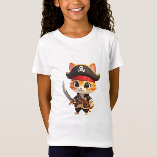 Piraat Baby Kat T-Shirt (Voorkant)