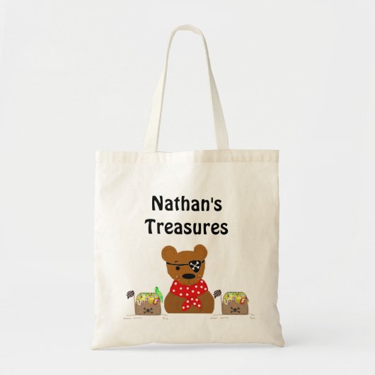 Piraat Beer Schatten Tote Bag (Voorkant)