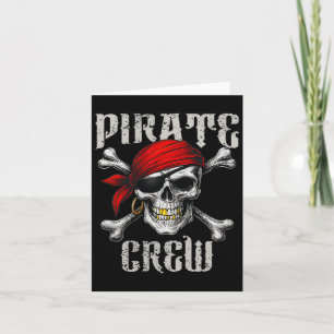 Piraat bemanning Jolly Roger vlag en schedel kruis Kaart