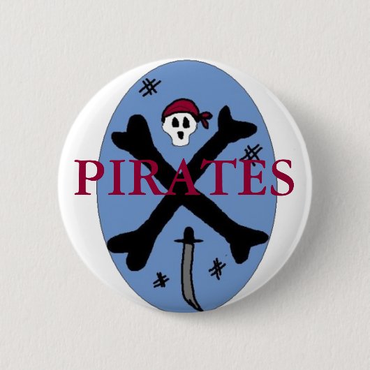 Piraat Botten Ronde Button 5,7 Cm (Voorkant)