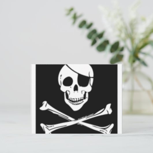 piraat briefkaart (Staand voorkant)