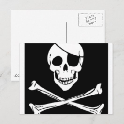 piraat briefkaart (Voorkant / Achterkant)
