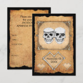 piraat bruiloft kaart (Voorkant / Achterkant)