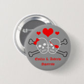 piraat bruiloft ronde button 5,7 cm (Voorkant /achterkant)