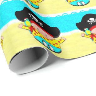 Piraat cadeau voor baby shower cadeaupapier