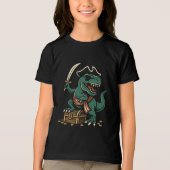 Piraat Dinosaurus Avontuur Tri-Blend Shirt (Voorkant)