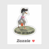 Piraat Eend Halloween Sticker (Vel)
