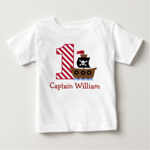 piraat eerste verjaardag shirt een jaar