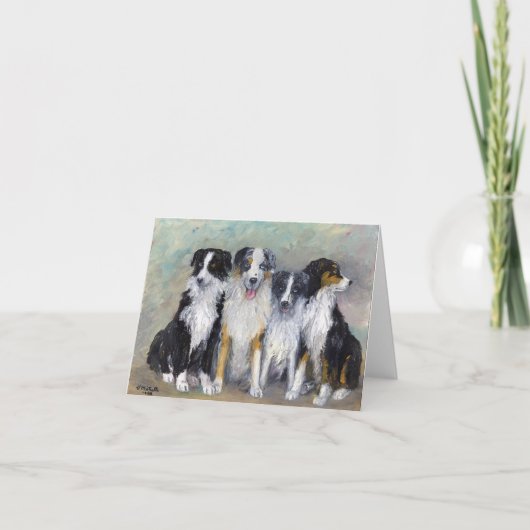 Piraat en Dochters - Australische Herders Kaart (Voorkant)