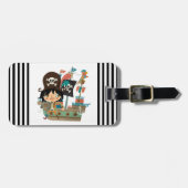 Piraat en het Schip van de Piraat Bagagelabel (Voorkant horizontaal)