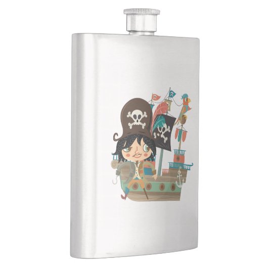 Piraat en het Schip van de Piraat Heupfles (Rechts)