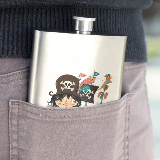 Piraat en het Schip van de Piraat Heupfles (Voorbeeld)