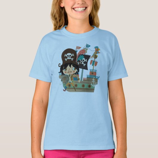 Piraat en het Schip van de Piraat T-shirt (Voorkant)