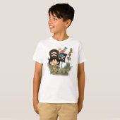 Piraat en het Schip van de Piraat T-shirt (Voorkant volledig)