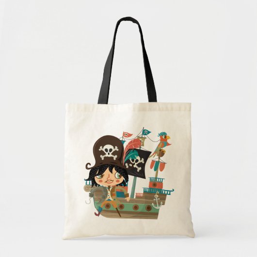 Piraat en het Schip van de Piraat Tote Bag (Voorkant)