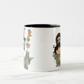 Piraat en het Schip van de Piraat Tweekleurige Koffiemok (Center)