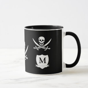 Piraat en monogram mok