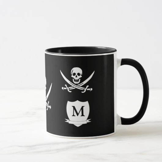 Piraat en monogram mok (Rechts)