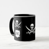Piraat en monogram mok (Voorkant links)