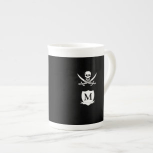Piraat en monogram porselein kop