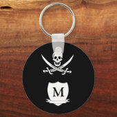 Piraat en monogram sleutelhanger (Voorkant)